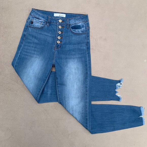 KanCan High Rise Skinny Button Fly Jeans Sz26 - Picture 2 of 13